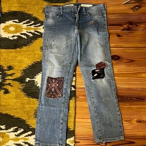 Anthropologie Pilcro Blue slim boyfriend Leg Jeans Classic Denim